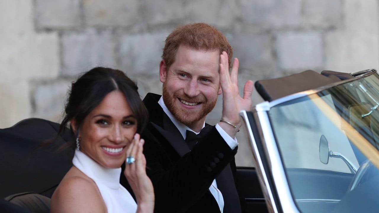Prinz Harry und seine Frau Megha bei ihrer Hocchzeit im Mai 2018.