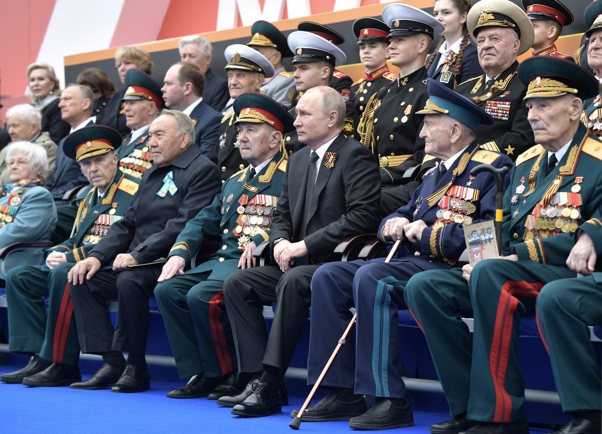 Putin auf Militärparade in Moskau