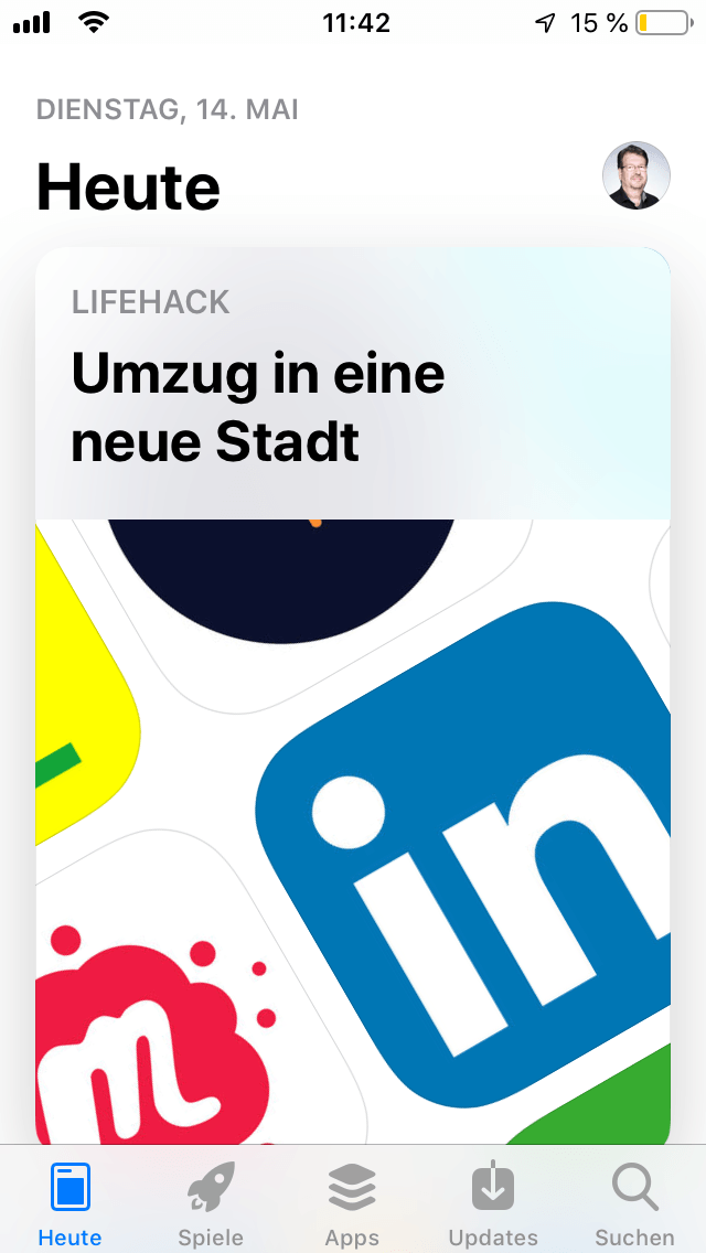 Und so geht das beim iPhone: Tippen Sie im App Store auf "Updates" (unten rechts).