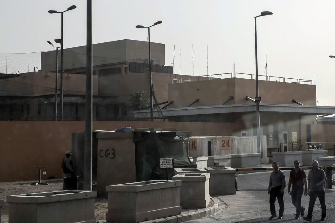 Das Gelände der US-Botschaft in Bagdad.