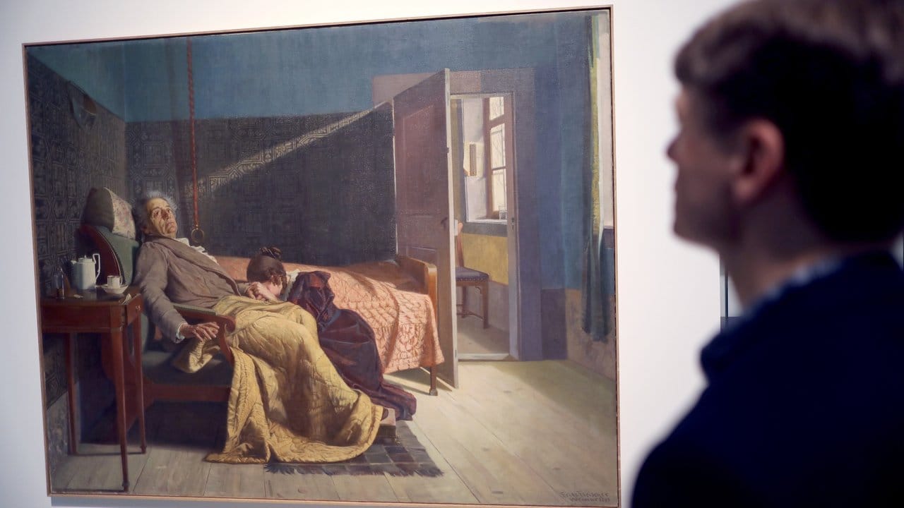 Goethes Tod hat Fritz Fleischer in seinem Gemälde "Mehr Licht!" verewigt.