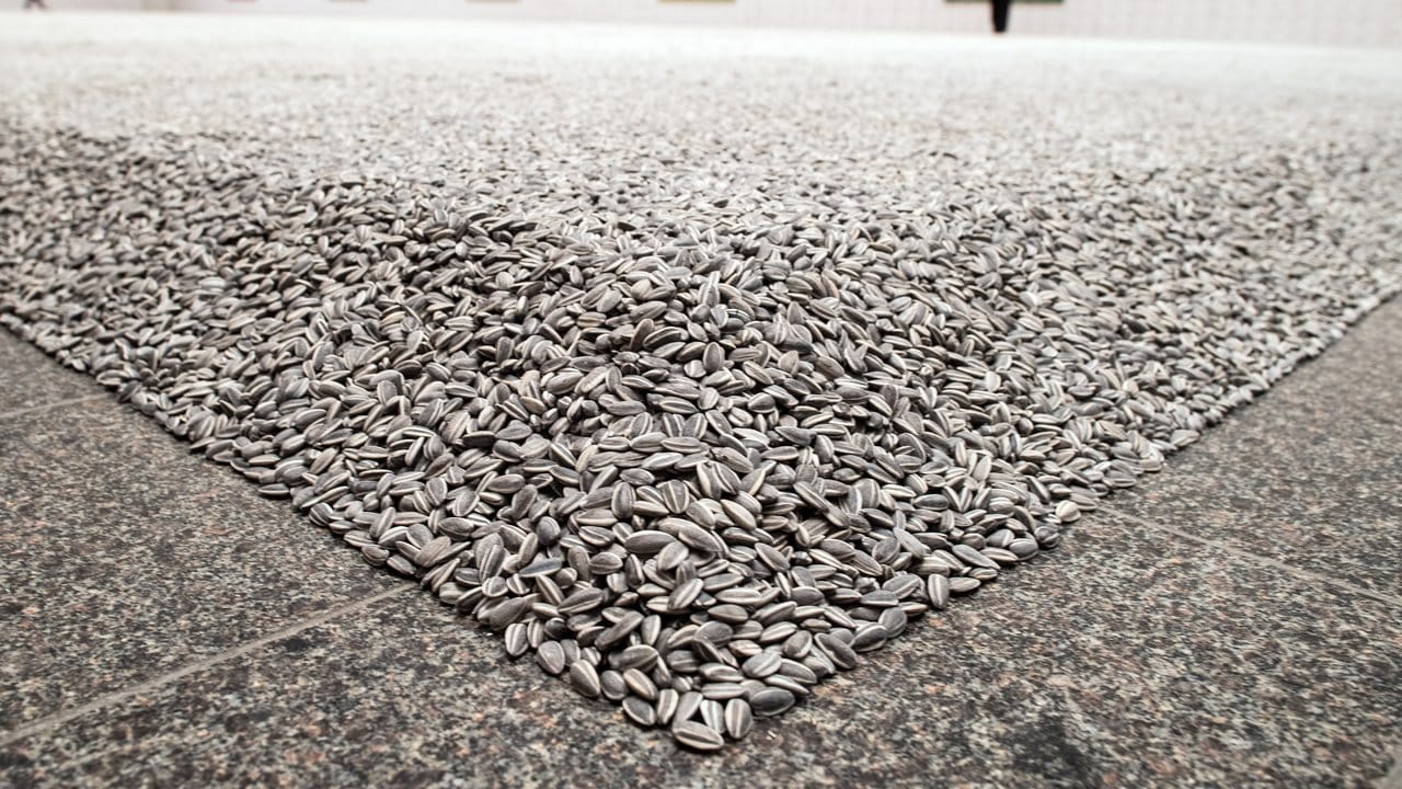 Ai Weiweis "Sunflower Seeds" (2010) bestehen aus Sonnenblumenkernen aus Porzelan.