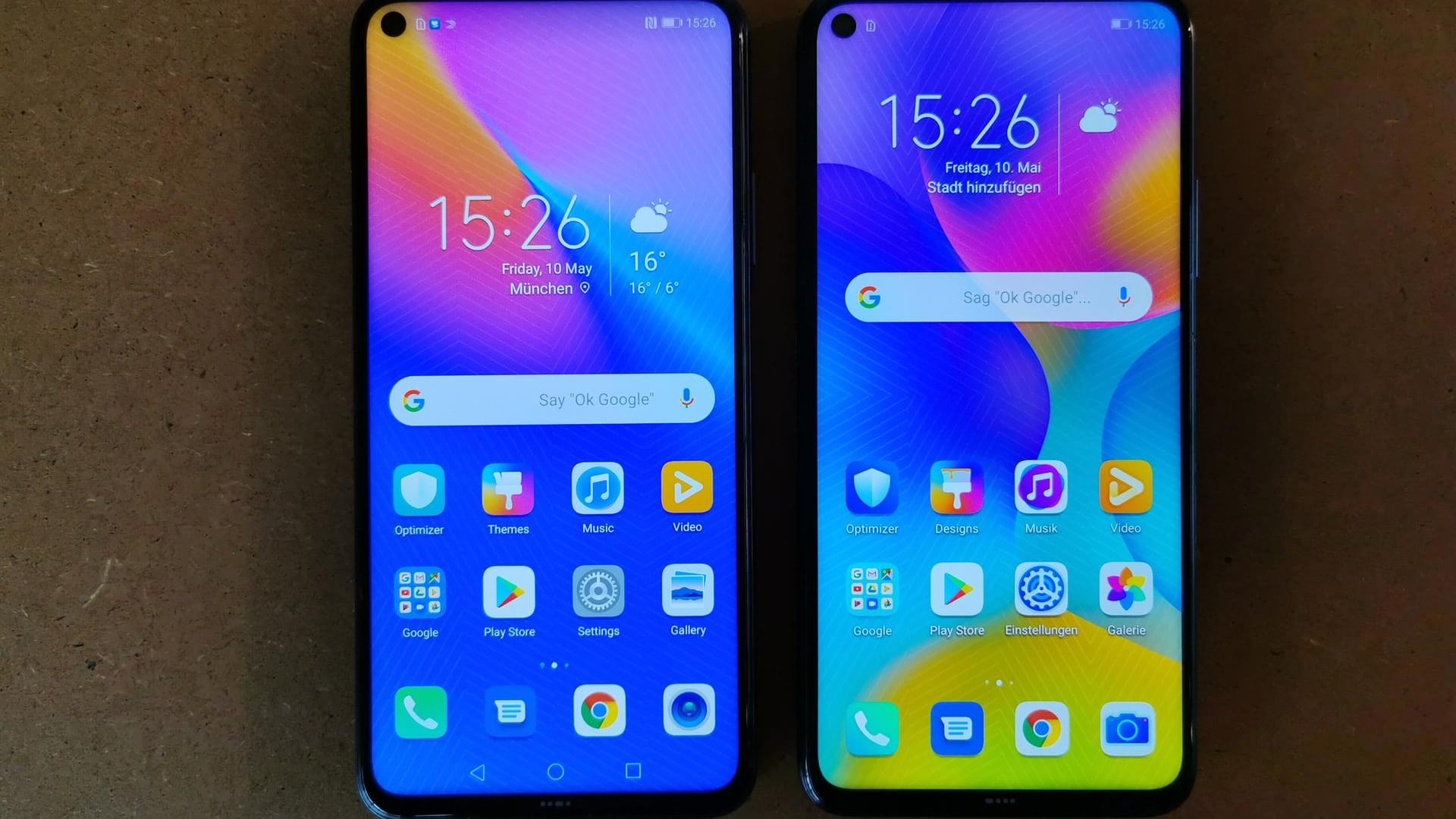 Honor zeigte am Dienstag seine neuen Smartphones: Das Honor 20 und Honor 20 Pro. Bei den hier gezeigten Fotos der HONOR-20-Serie handelt es sich um Demoversionen, die sich in Aussehen und Funktion von der finalen Version unterscheiden können.