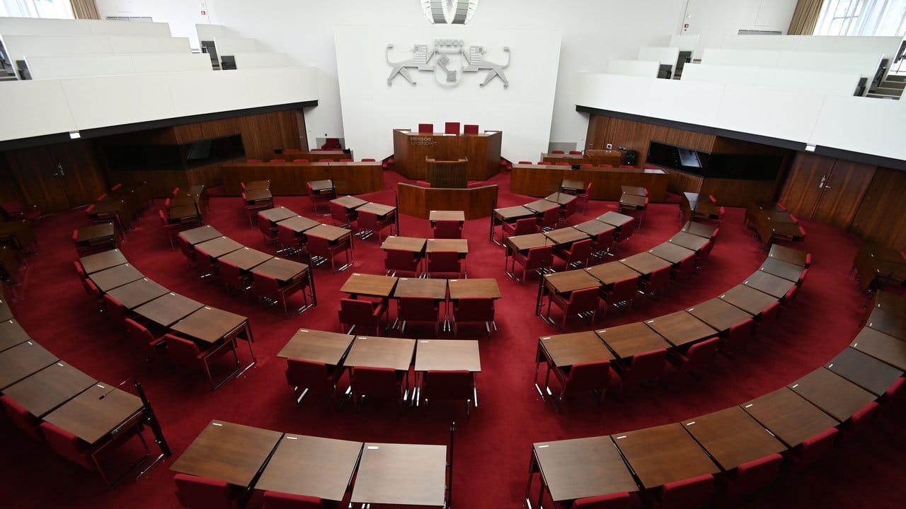 Blick in den Plenarsaal der Bremischen Bürgerschaft.
