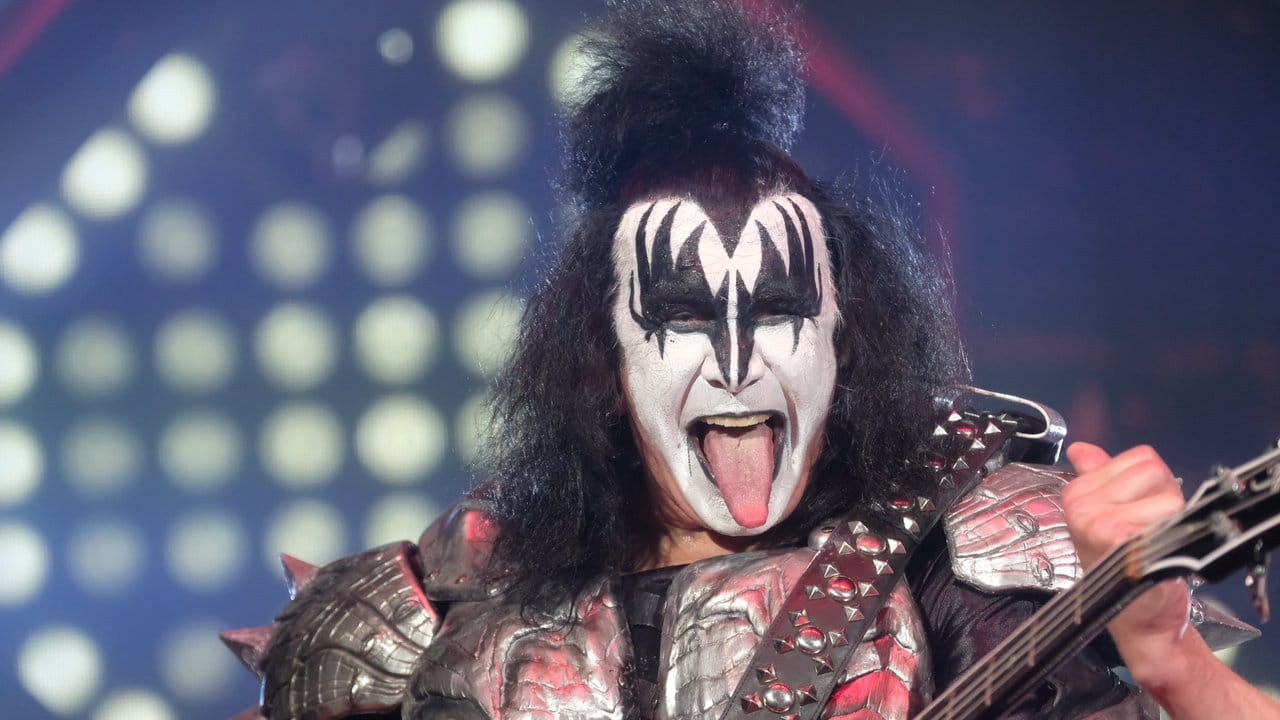 Gene Simmons von Kiss beim Tourauftakt inLeipzig.