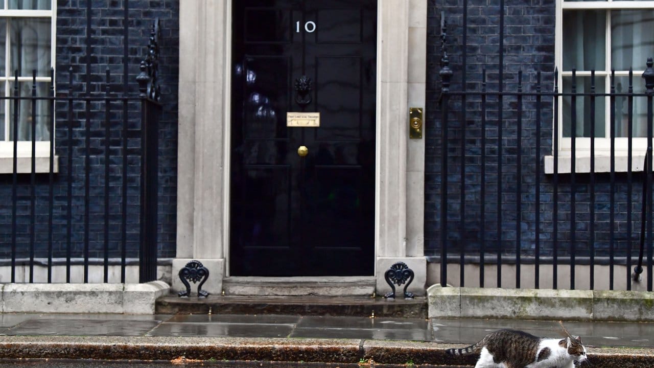 Die Haustür der 10 Downing Street in London. Die Haustür der 10 Downing Street in London.