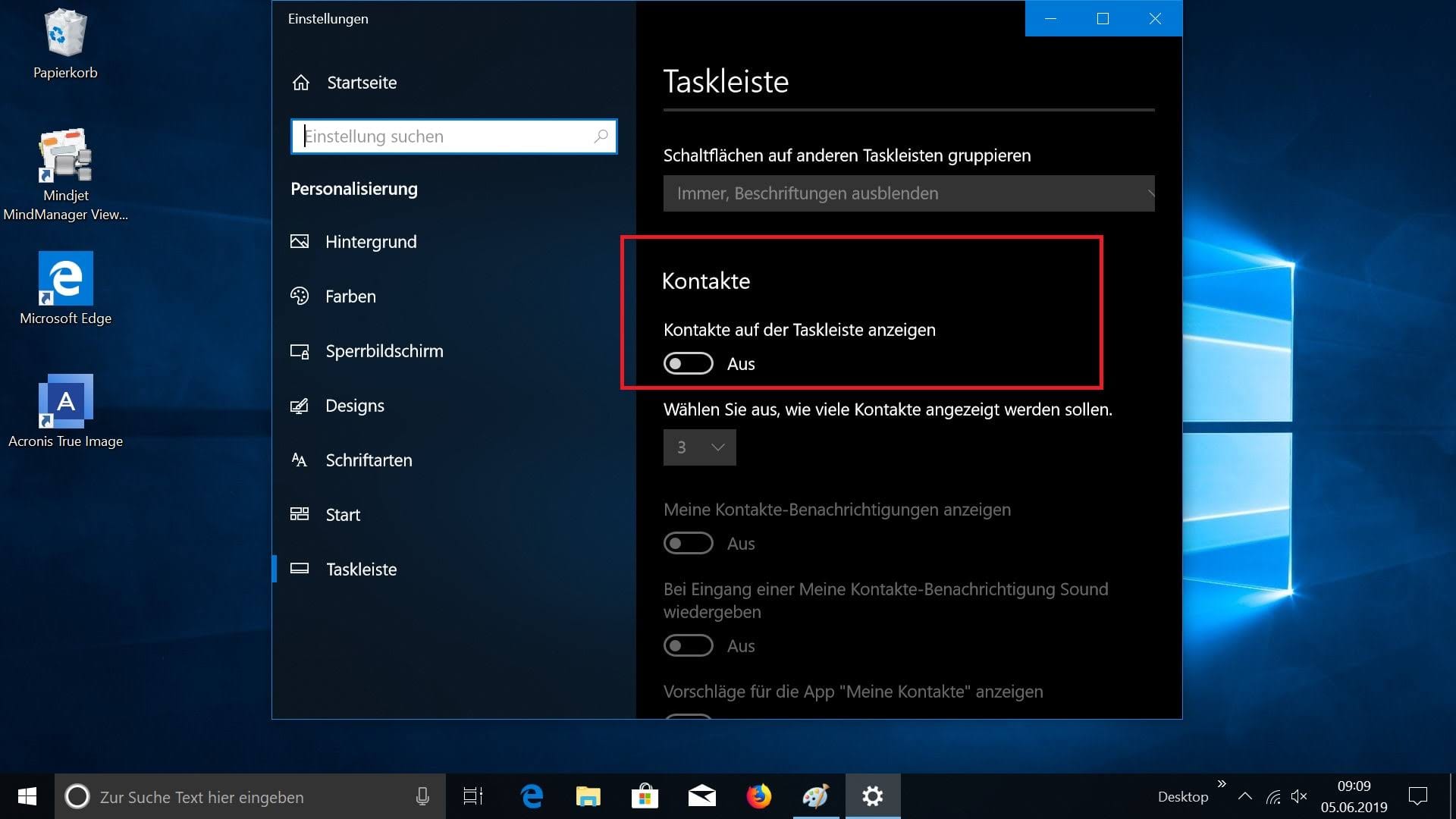 Windows Taskleiste anpassen
