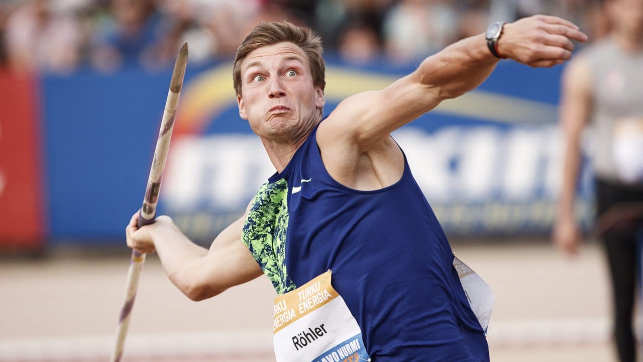 Speerwurf-Olympiasieger Thomas Röhler belegt in Turku Rang zwei.