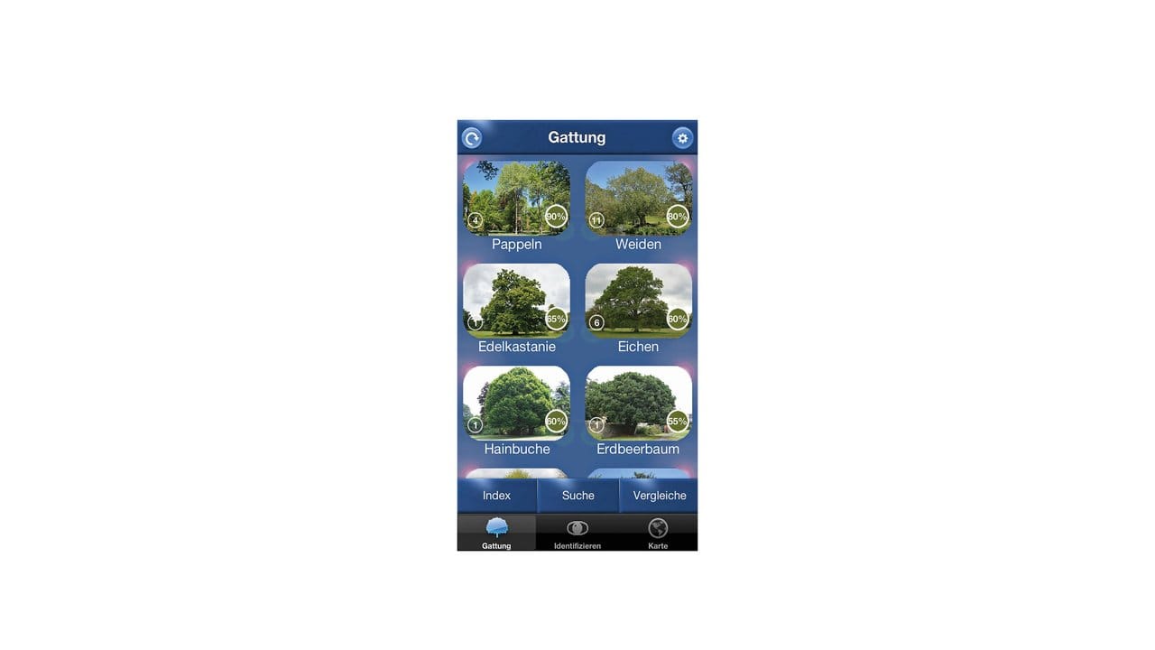 In der kostenpflichtigen App "Baum ID Deutschland" sind Informationen zu 105 Baumarten hinterlegt.