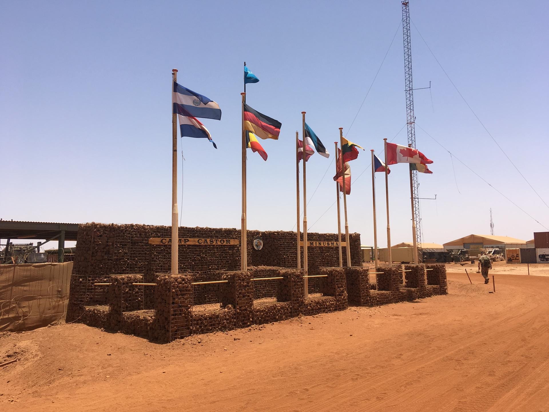 Camp Castor – das Lager verschiedener internationaler Streitkräfte in der malischen Provinzhauptstadt Gao im Norden Malis.
