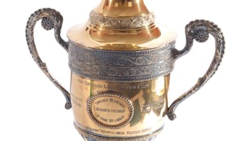 Die Wimbledon-Trophäe, die der ehemalige Tennisstars Boris Becker für seinen Sieg 1985 und 1986 erhalten hat.