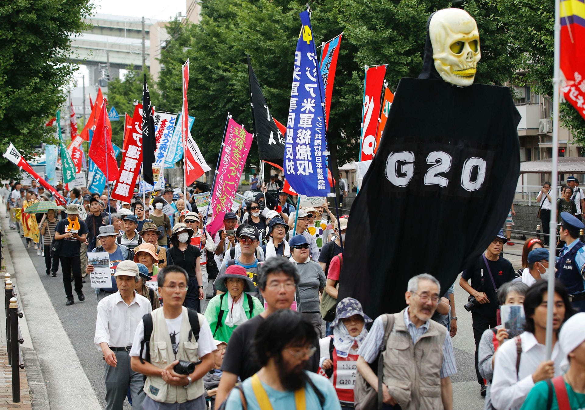 Szenen wie beim G20-Gipfel in Hamburg 2017 werden sich in Osaka nicht wiederholen. Das hat weniger mit dem enormen Polizeiaufgebot als mit der kaum ausgeprägten Protestkultur der Japaner zu tun. Vereinzelt kam es dennoch zu Kundgebungen gegen den Gipfel.