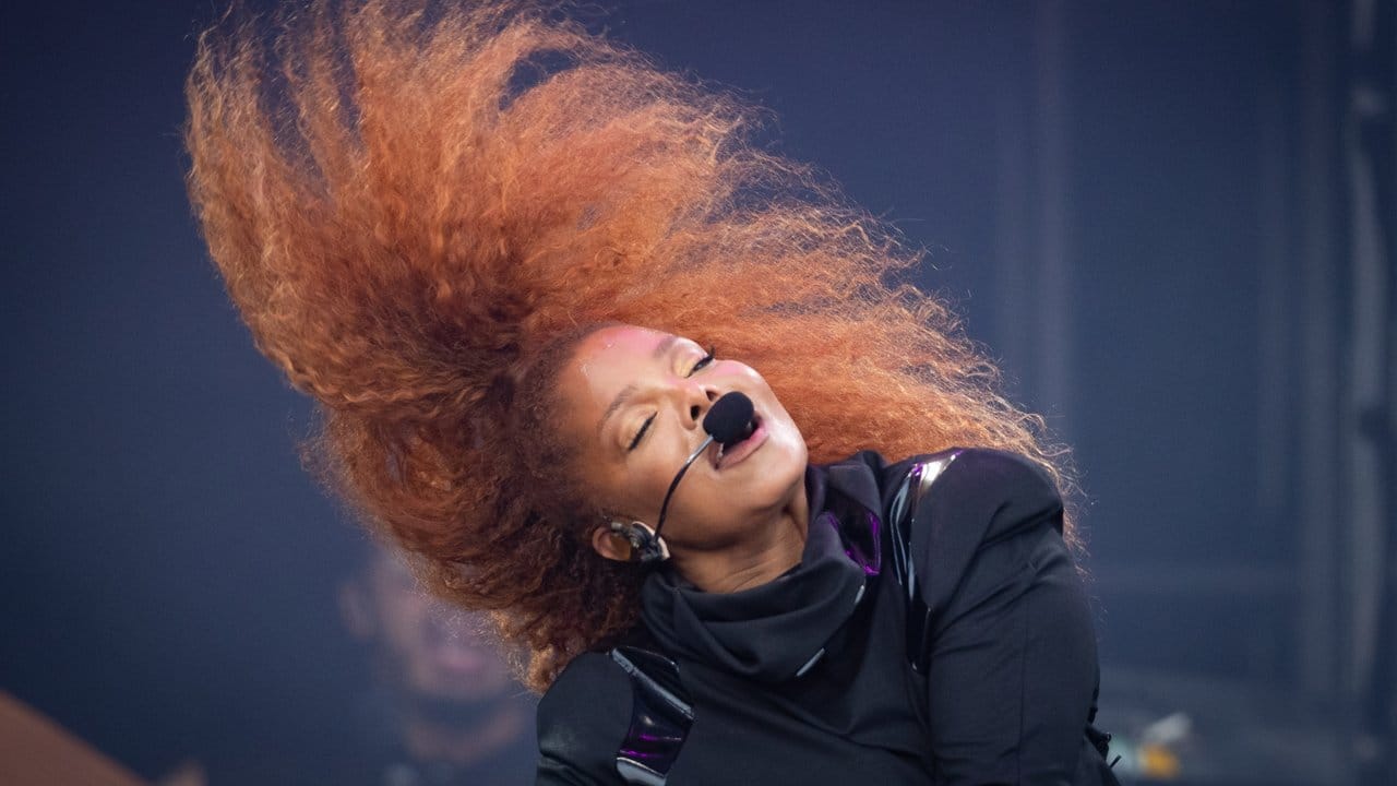 Schüttel dein Haar: Janet Jackson beim Glastonbury Festival auf der Worthy Farm.