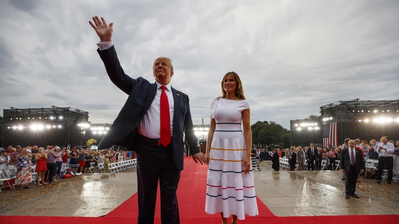 Donald Trump und die First Lady Melania Trump während der Feierlichkeiten.