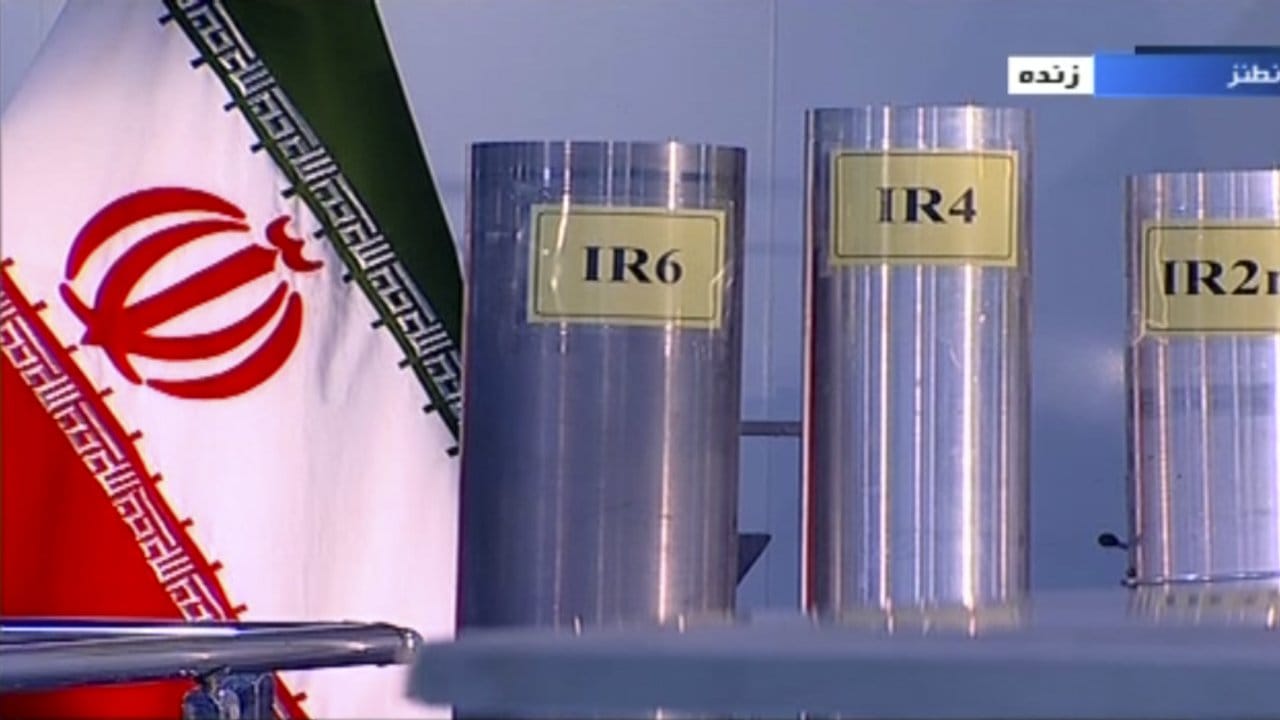Das Standbild des TV-Senders IRIB zeigt drei Zentrifugen in der iranischen Atomanlage Natanz.