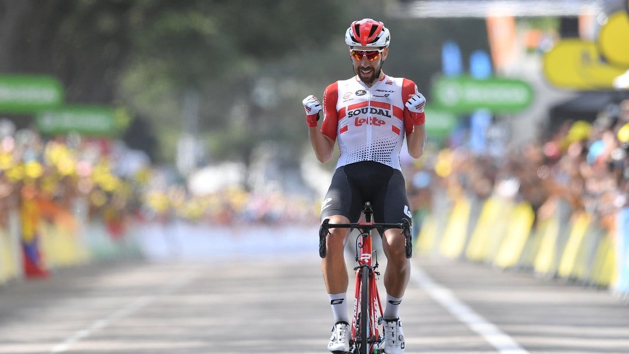 Der Belgier Thomas De Gendt gewann die achte Etappe der 106. Der Belgier Thomas De Gendt gewann die achte Etappe der 106.