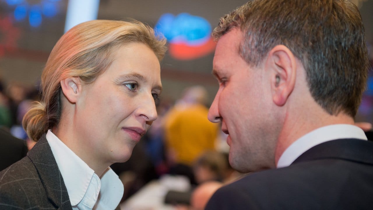 Alice Weidel und Björn Höcke bei einem Bundesparteitag der AfD.