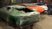 Nachgebaute Lamborghini Huracan: Die Polizei beschlagnahmte acht Autos, an denen gerade noch geschraubt wurde.