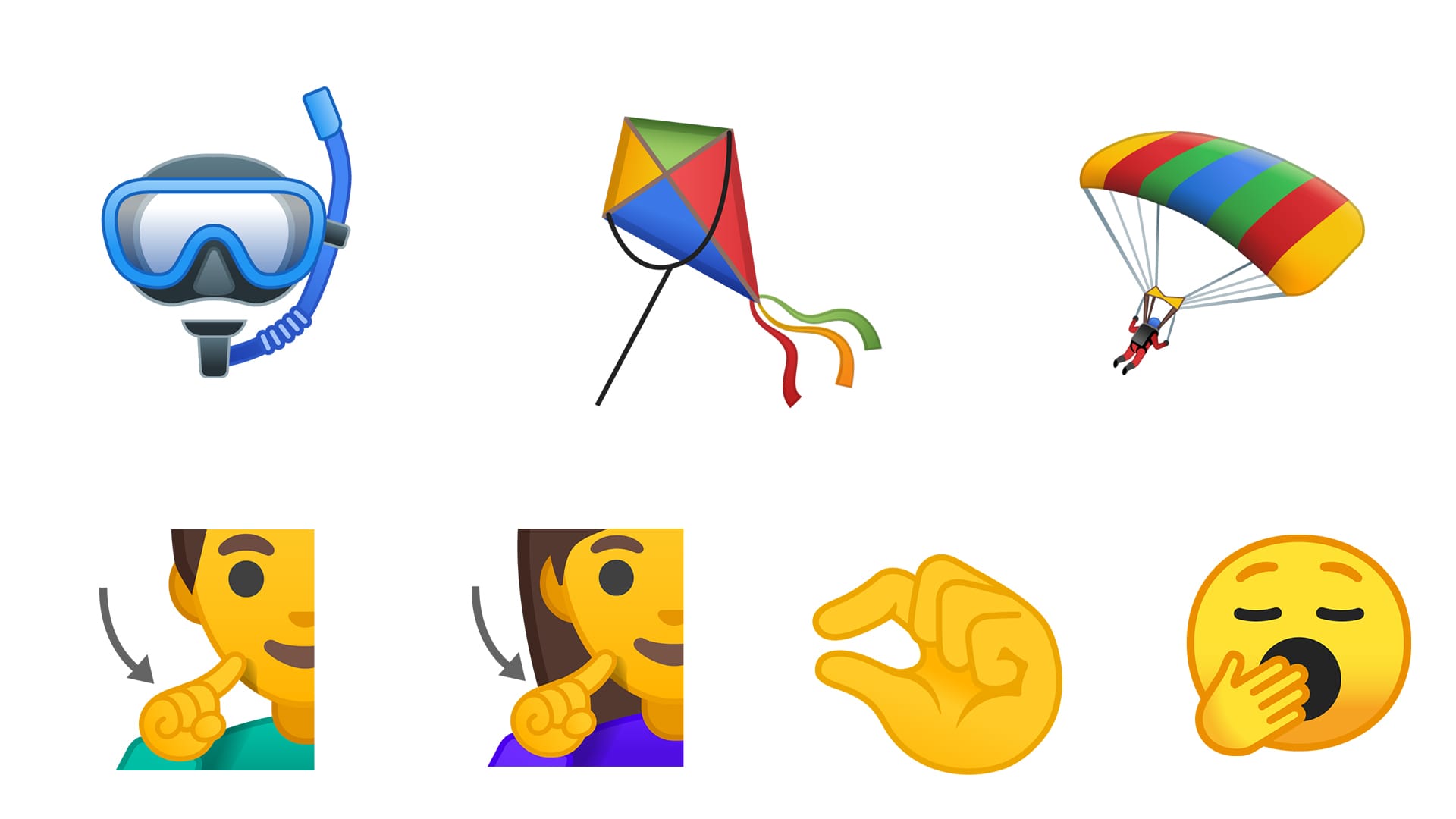 Diese Emojis will Google für Android Q veröffentlichten.