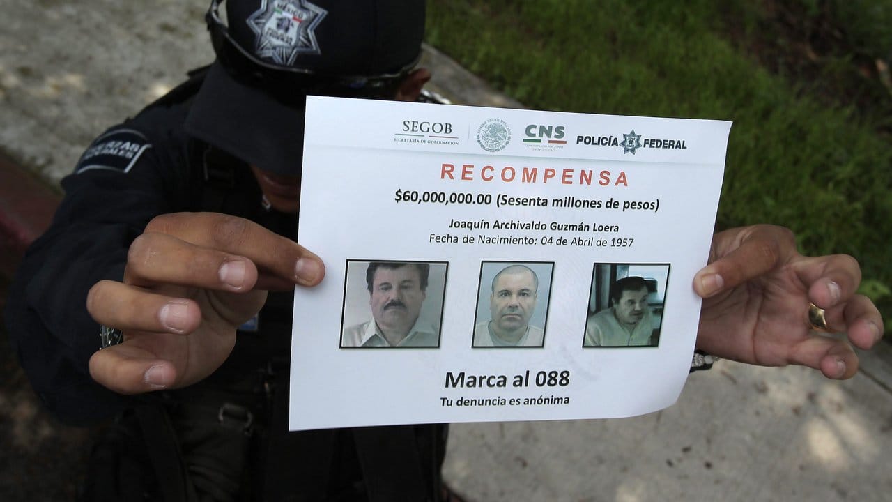 60 Millionen mexikanische Pesos betrug die Belohnung für die Ergreifung von "El Chapo". 60 Millionen mexikanische Pesos betrug die Belohnung für die Ergreifung von "El Chapo".