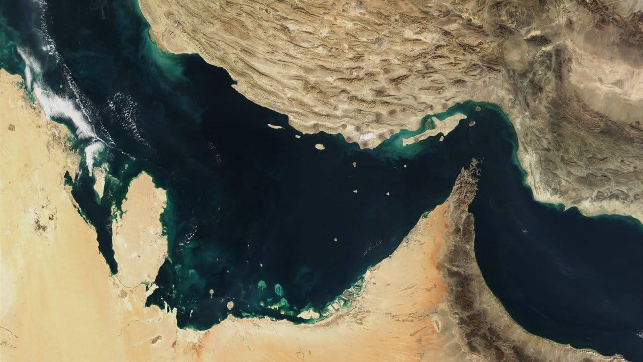 Die Straße von Hormus im Persischen Golf.