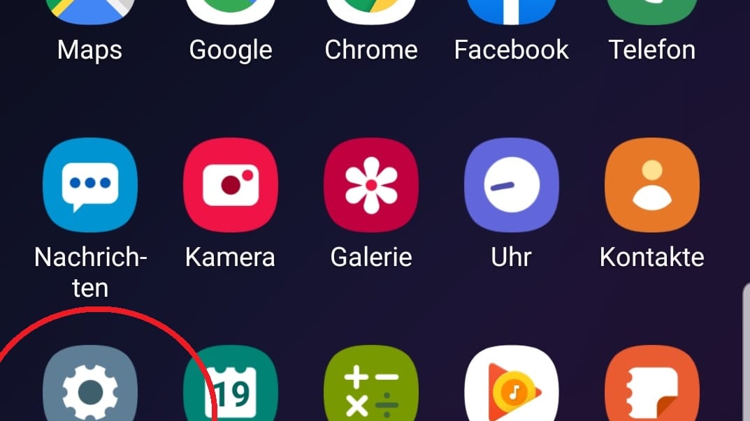 Öffnen Sie die Einstellungen.