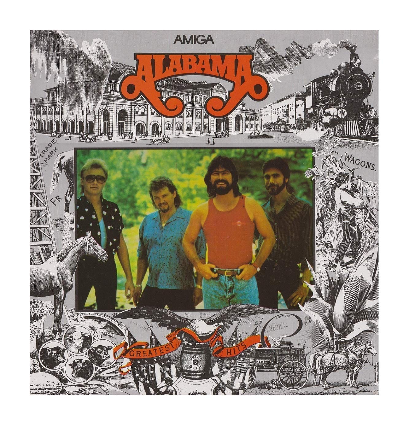 Alabama "Greatest Hits" (1989): Die Country-Rock-Band aus den USA hatte ihr Best-of-Album schon im Januar 1986 veröffentlicht. Bei Amiga erschien die Eins-zu-eins-Übernahme drei Jahre später – inklusive zehn Hits von "She And I" bis "My Home's In Alabama".