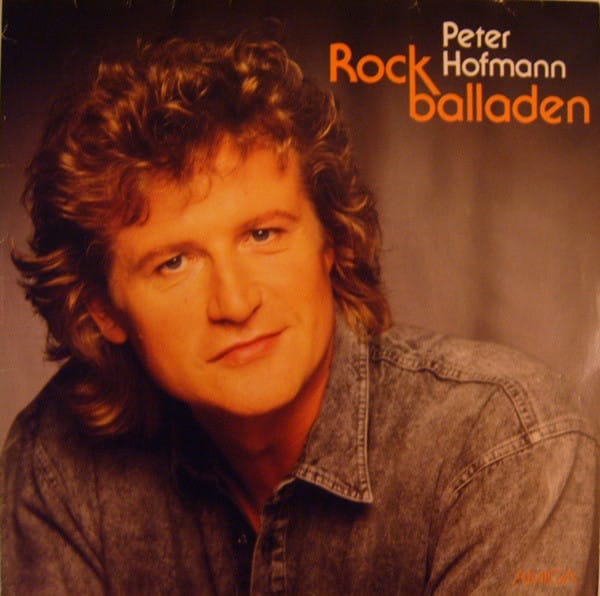 Peter Hofmann "Rockballaden" (1989): Amiga bediente sich an zwölf Coversongs, die der Star-Tenor auf seinen Alben "Rock Classics" (1982) und "Rock Classics 2" (1987) zum Besten gegeben hatte.