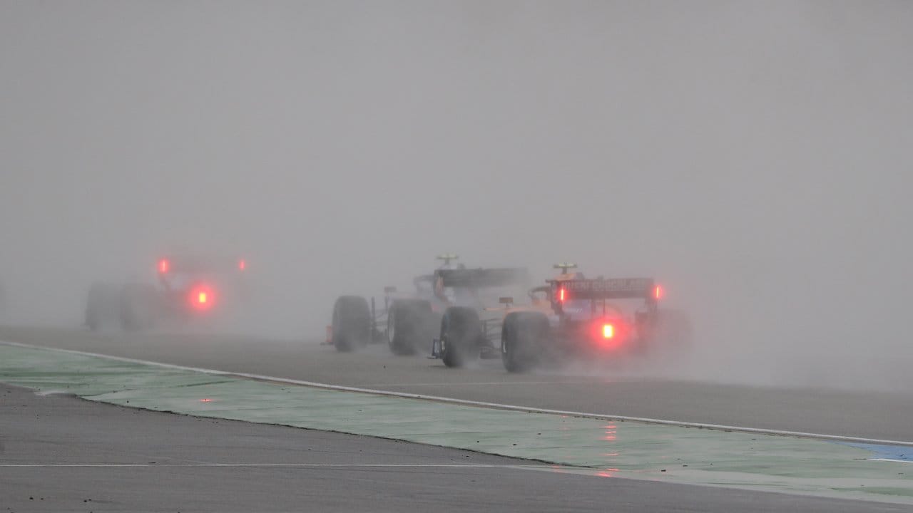 Beim Formel-1-Rennen auf dem Hockenheimring herrschte zeitweise schlechte Sicht.