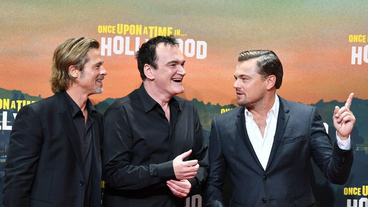 Männer unter sich: Brad Pitt (l-r), Quentin Tarantino und Leonardo DiCaprio.