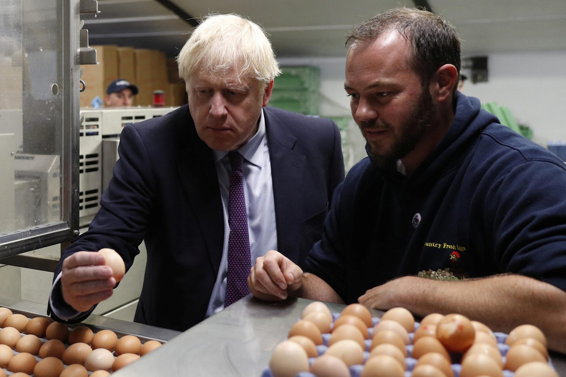 Premierminister Boris Johnson bei der Eierschau: Landwirte in Wales fürchten wegen des Brexits um EU-Fördergelder.
