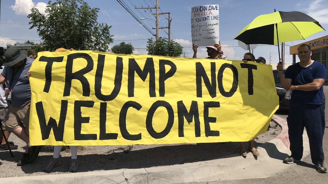 Klare Ansage gegen den Trump-Besuch in El Paso.