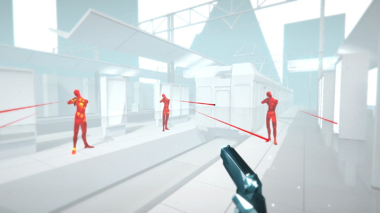 Abstrakte Schießerei: In "Superhot" bewegt sich die Zeit nur, wenn sich auch der Spieler bewegt.