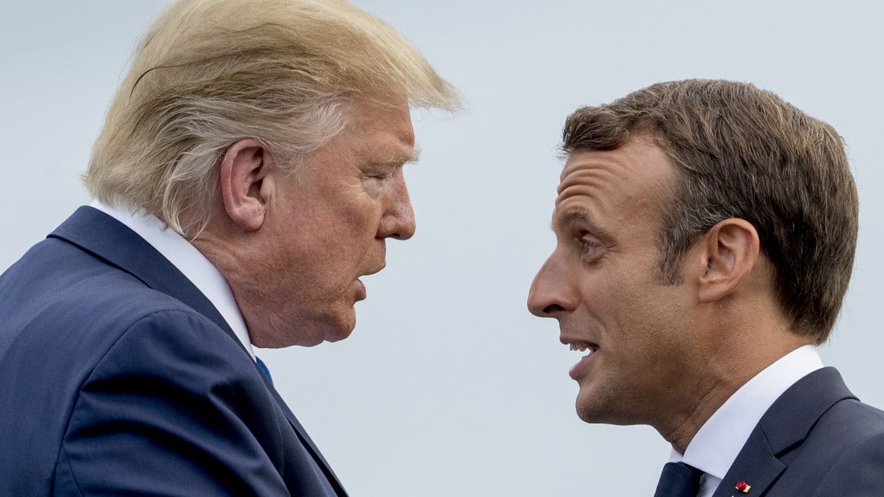 US-Präsident Donald Trump (l) und Frankreichs Staatspräsident Emmanuel Macron beim G7-Gipfel in Biarritz.