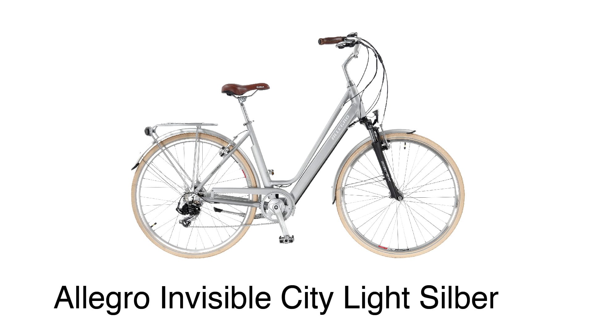 Komfortables City E-Bike der Extraklasse in Silber: Allegro Invisible City Light Silber.