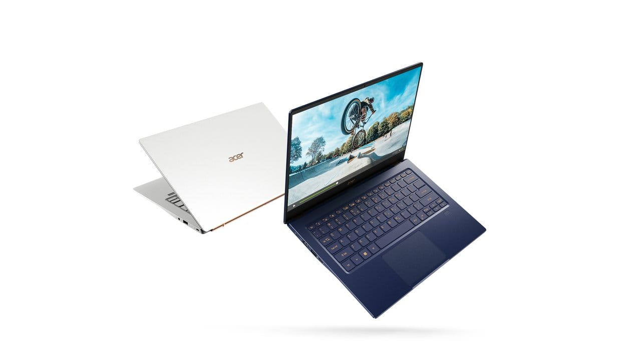 Das 990 Gramm leichte Swift 5 (14 Zoll) von Acer gibt es auch mit den neuen Intel-Core-i-Chips der zehnten Generation. Das 990 Gramm leichte Swift 5 (14 Zoll) von Acer gibt es auch mit den neuen Intel-Core-i-Chips der zehnten Generation.