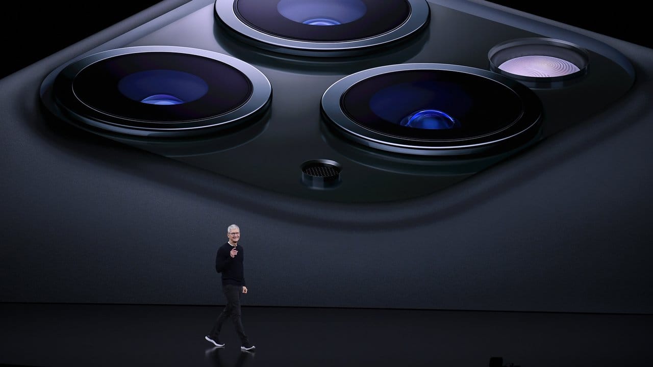 Apple-Geschäftsführer Tim Cook bei einer Produktvorstellung im kalifornischen Cupertino.
