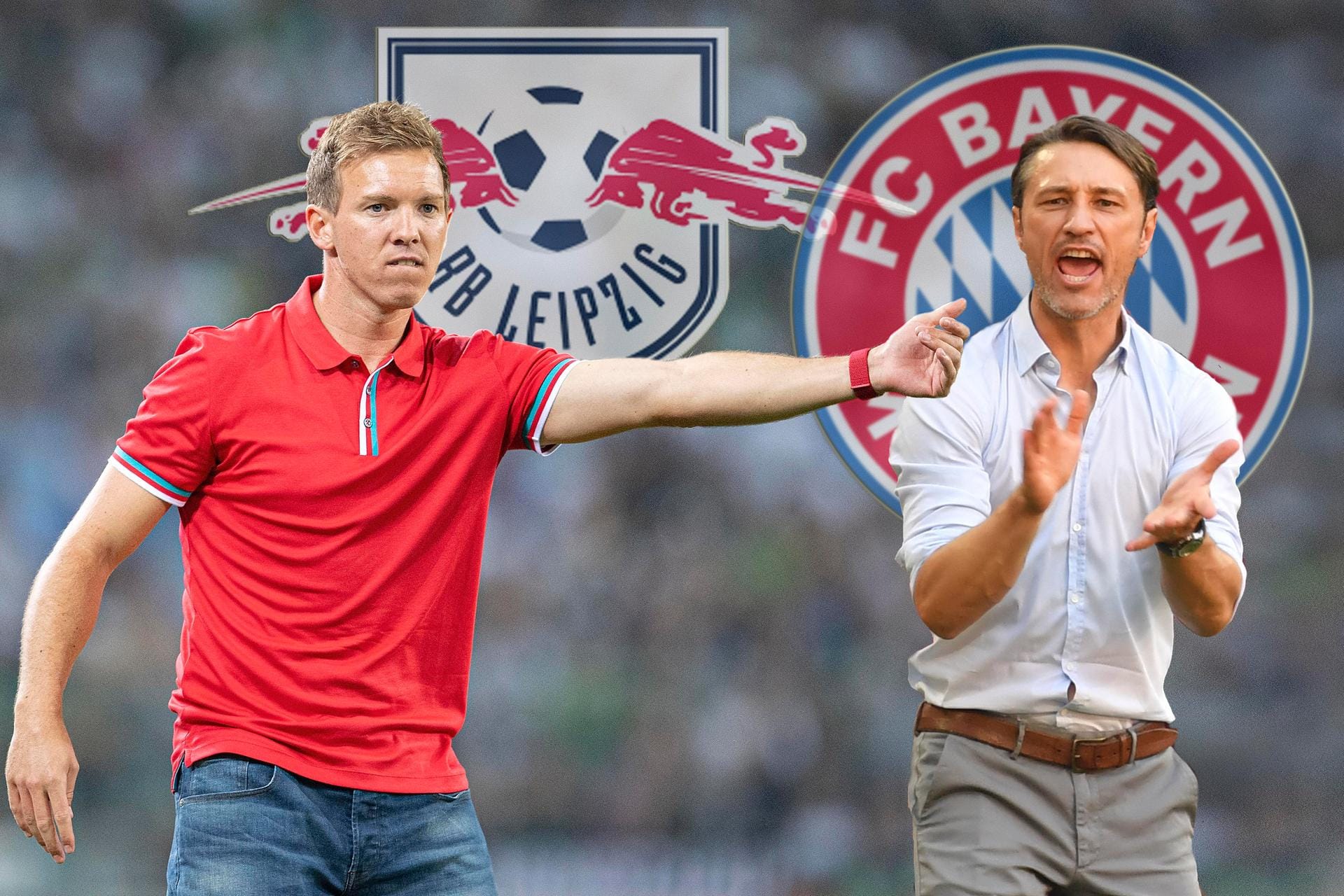 Auf dieses Spiel warten die Bundesliga-Fans seit Wochen. Julian Nagelsmann (l.) und RB Leipzig treffen auf Niko Kovac und den FC Bayern. Am Samstag um 18.30 Uhr geht es in Leipzig zur Sache. Doch wer hat vor dem Spiel die Nase vorn? t-online.de hat sich an einen Mann-gegen-Mann-Vergleich gewagt.