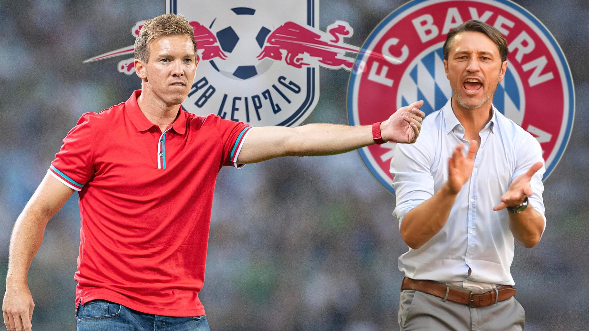 Auf dieses Spiel warten die Bundesliga-Fans seit Wochen. Julian Nagelsmann (l.) und RB Leipzig treffen auf Niko Kovac und den FC Bayern. Am Samstag um 18.30 Uhr geht es in Leipzig zur Sache. Doch wer hat vor dem Spiel die Nase vorn? t-online.de hat sich an einen Mann-gegen-Mann-Vergleich gewagt.