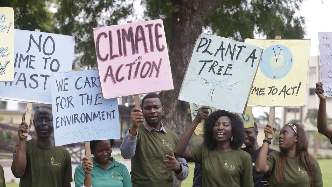 Klima-Demonstration im nigerianischen Lagos.