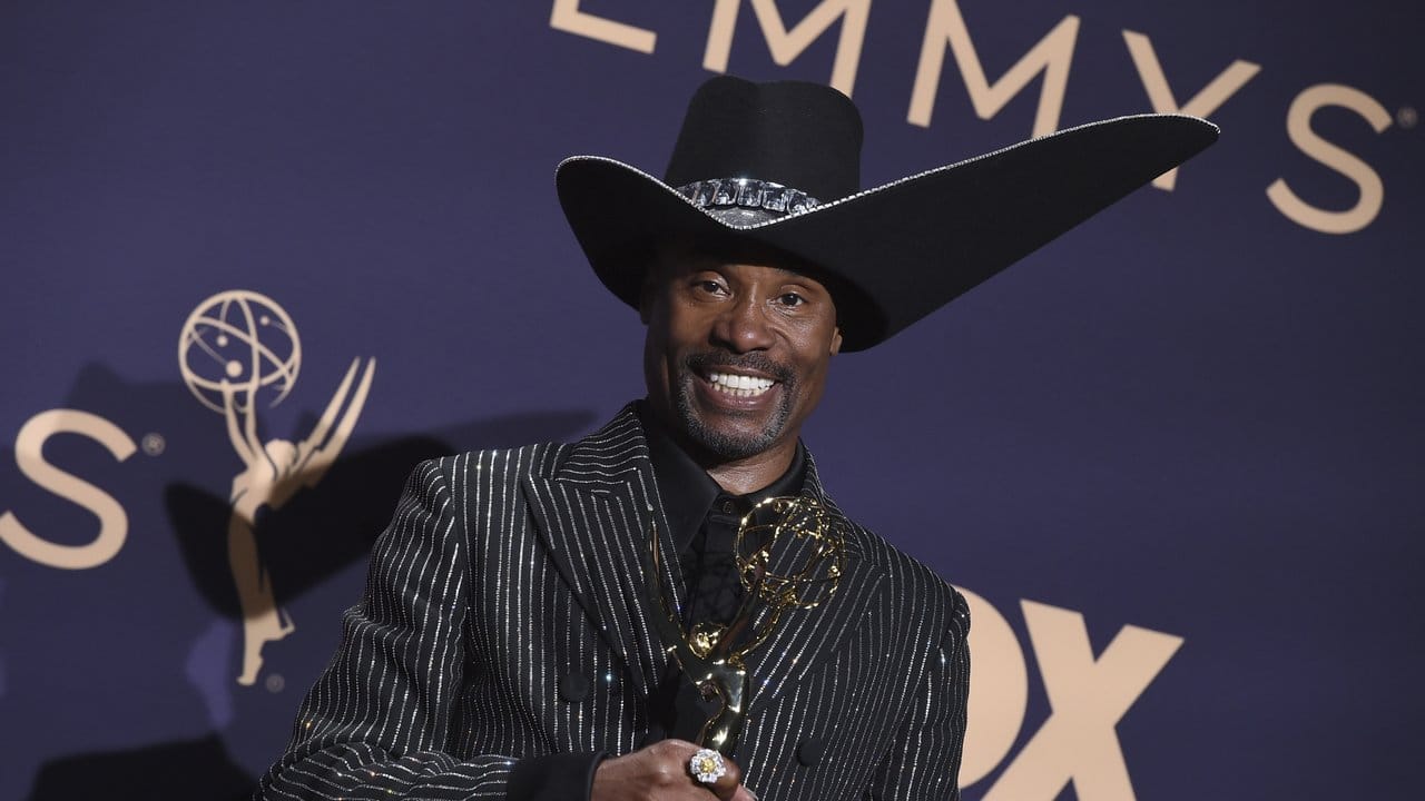 Billy Porter mit seinem Emmy als "Bester Hauptdarsteller in einer Drama-Serie". Billy Porter mit seinem Emmy als "Bester Hauptdarsteller in einer Drama-Serie".