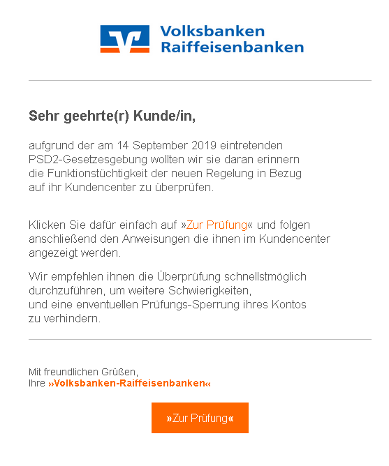 In allen Fällen handelt es sich um Betrug. Klicken Sie nicht auf die Links in der Mail und füllen Sie auch nicht die Formulare aus. Ansonsten geben Sie Ihre Daten an Betrüger.