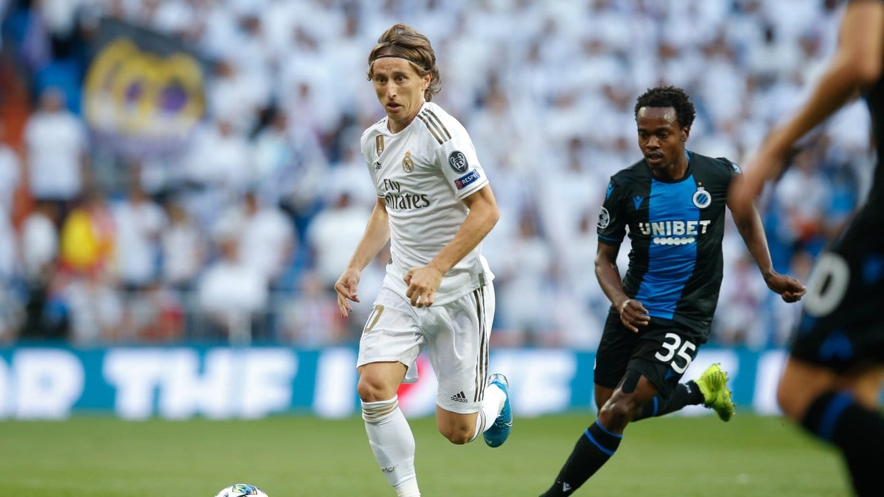 Luka Modric (l) und Real Madrid taten sich schwer gegen den FC Brügge.