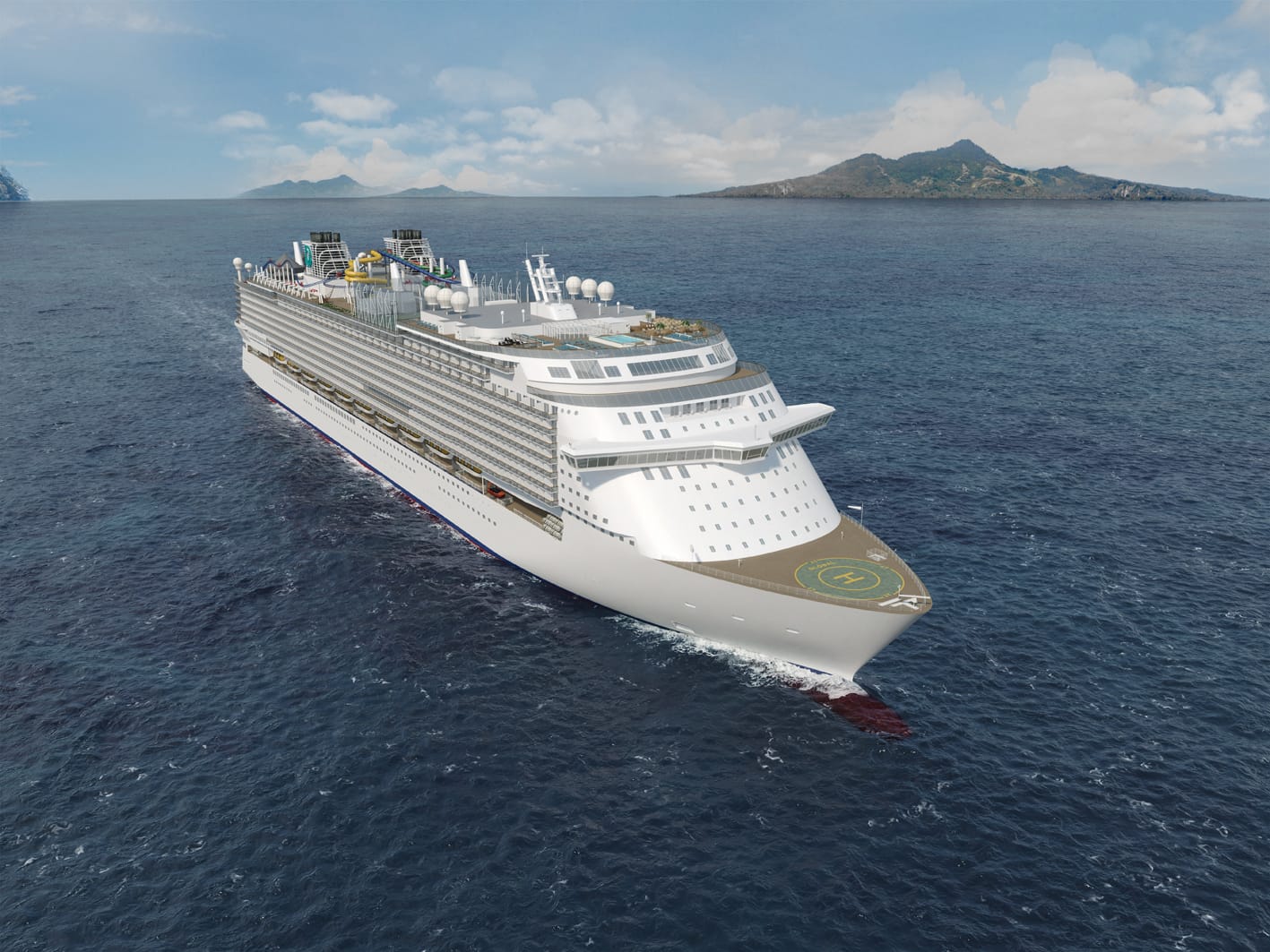 Eine Maximalbelegung von 9.500 Passagieren nennt die Werft für das noch namenlose Schiff der Global Class von Dream Cruises. Fahren wird es vor allem mit asiatischen Gästen.
