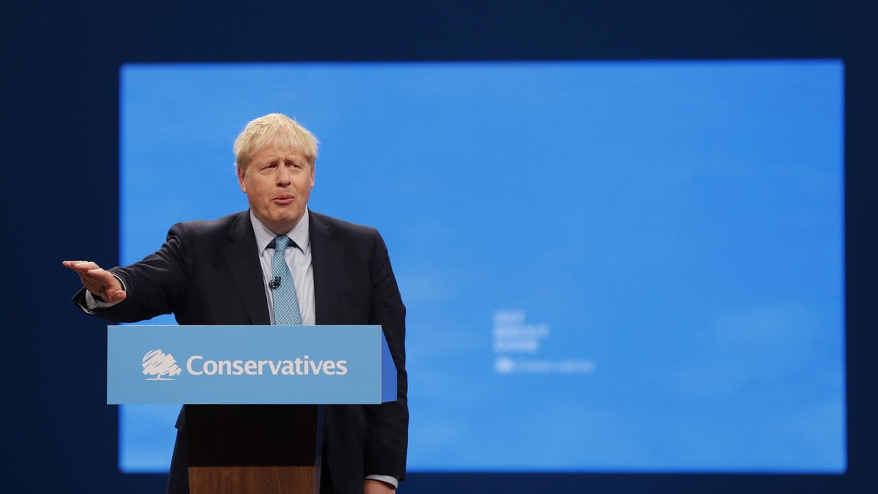Premier Boris Johnson vergangene Woche während des Parteitags der britischen Konservativen.