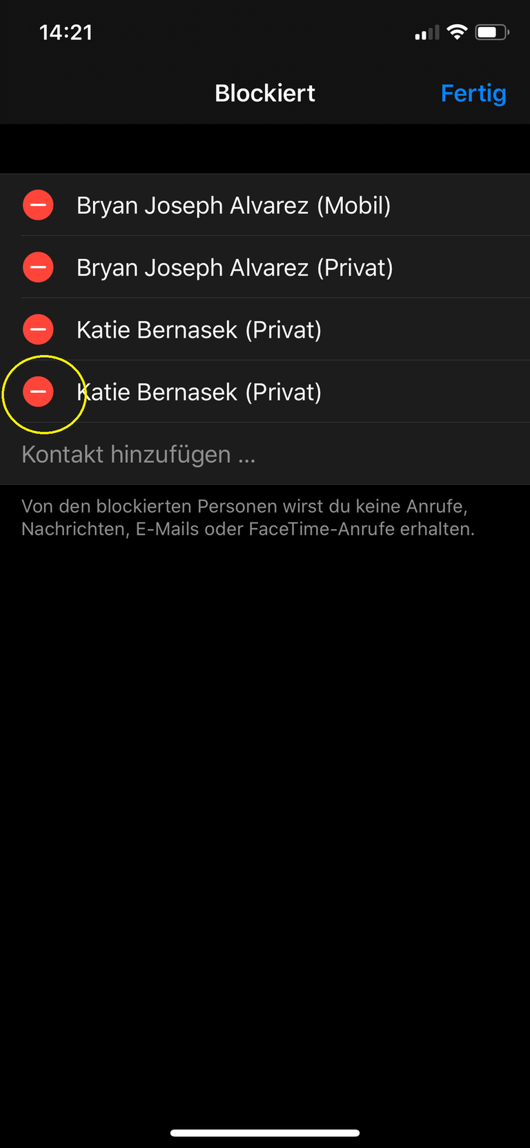 Anrufe auf dem iPhone blockieren