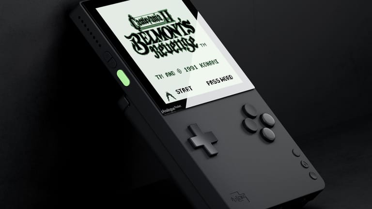 Das Gerät ähnelt einem Game Boy Pocket von Nintendo.