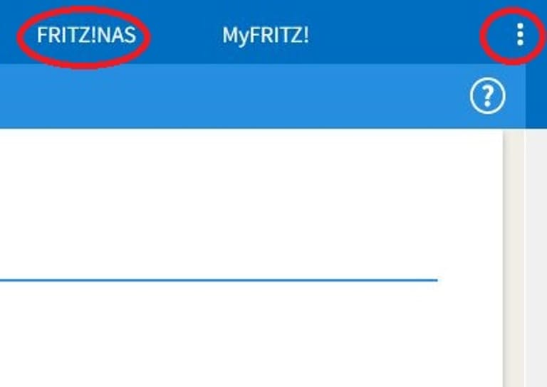 Alternativ können Sie im Fritzbox-Menü auf "MyFritz!" oder auf die drei Punkte oben rechts ...