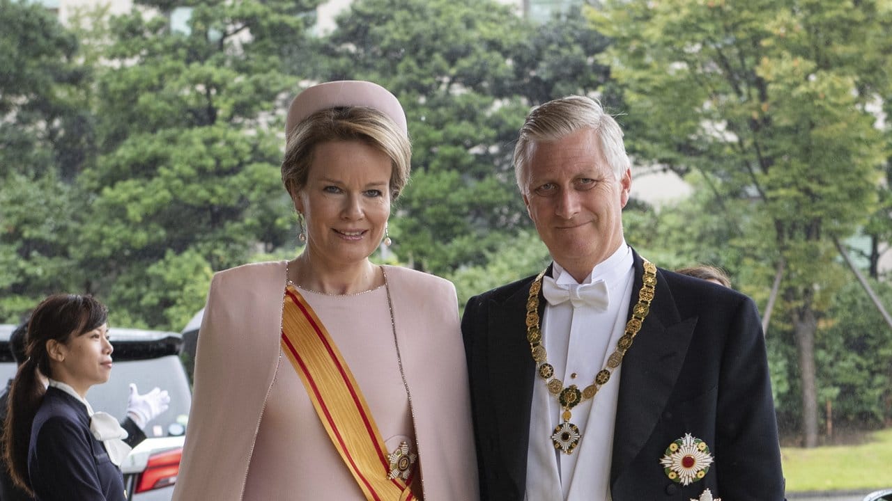 Aus Belgien angereist: König Philippe und Königin Mathilde .