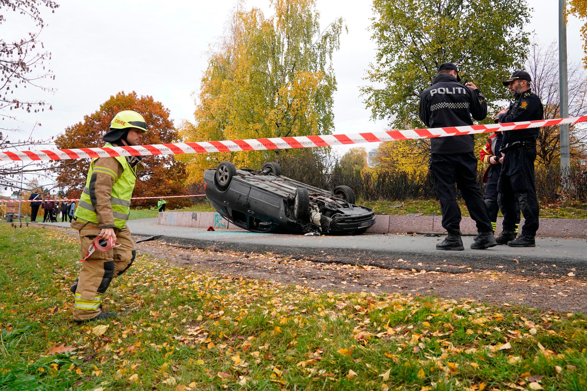 Unfall mit gestohlenen Krankenwagen in Oslo
